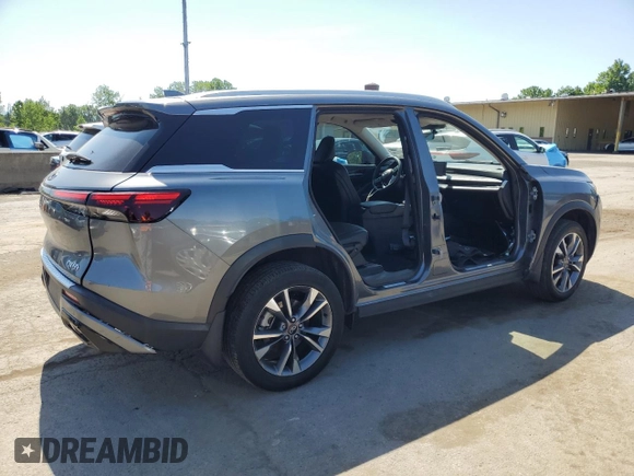 2023 Infiniti QX60 Luxe with VIN 5N1DL1FRXPC359333, listed as a Copart auction lot 62105425 with 18,033 mi miles and Salvage title. Bid and sale history available at DreamBid. Image 3.