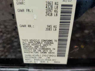 2020 Nissan Altima 2.5 SR with VIN 1N4BL4CV9LC207901, listed as a Copart auction lot 47627685 with 71,295 mi miles and Salvage Title. Bid and sale history available at carsss.com. Image 13.