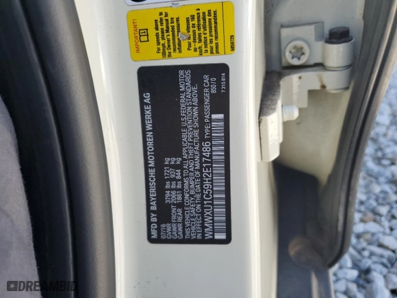 2017 MINI Hardtop 4 Door Cooper with VIN WMWXU1C59H2E17486, listed as a Copart auction lot 46502315 with 107,639 mi miles and Salvage Title. Bid and sale history available at carsss.com. Image 13.