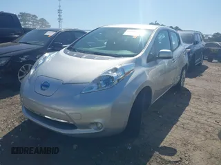2014 Nissan LEAF SL with VIN 1N4AZ0CP6EC333351, listed as a IAAI auction lot 41990171 with 86,125 mi miles and . Bid and sale history available at DreamBid. Image 2.