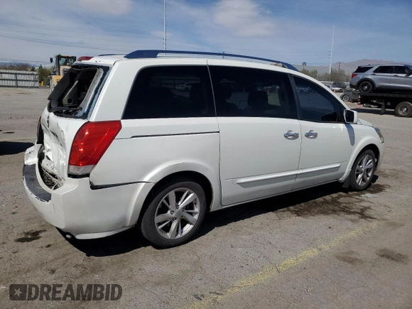 2007 Nissan Quest SL z VIN 5N1BV28U17N133503, wystawiony jako Copart lot #50760555 z przebiegiem 142 519 mil mil oraz Szkoda całkowita • Salvage title. Historia ofert i sprzedaży dostępna na DreamBid. Obrazek 3.