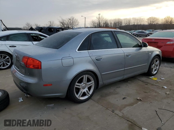 2006 Audi A4 2.0T with VIN WAUDF78E96A219872, listed as a Copart auction lot 41741895 with 190,212 mi miles and Salvage Title. Bid and sale history available at carsss.com. Image 3.
