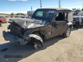 2018 Jeep Wrangler Sport S with VIN 1C4GJXAG4JW164978, listed as a Copart auction lot 80928264 with Not Provided miles and Salvage Title. Bid and sale history available at DreamBid. Image 1.