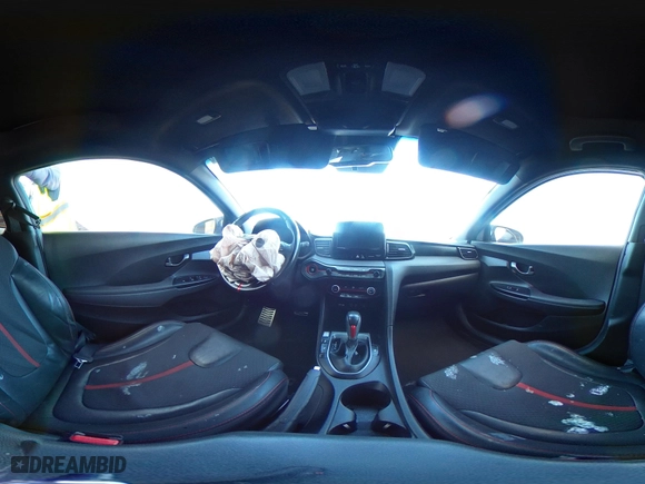 2019 Hyundai Veloster Turbo R-Spec with VIN KMHTH6ABXKU015198, listed as a IAAI auction lot 41013929 with 79,724 mi miles. Bid and sale history available at carsss.com. Image 19.