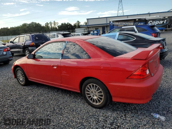 2005 Honda Civic EX with VIN 1HGEM21945L067050, listed as a Copart auction lot 73824464 with 170,950 mi miles and Salvage Title. Bid and sale history available at carsss.com. Image 2.