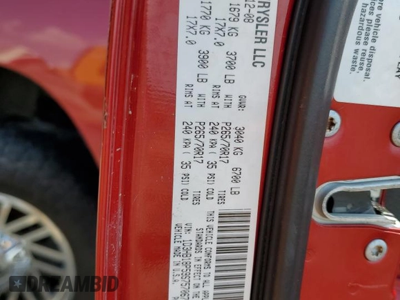 2009 Dodge 1500 SLT with VIN 1D3HB18P59S757067, listed as a Copart auction lot 54245905 with 187,148 mi miles and Salvage Title. Bid and sale history available at carsss.com. Image 13.