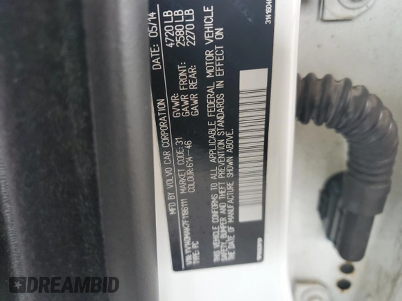 2015 Volvo S80 T5 Drive-E z VIN YV140MAK7F1186111, wystawiony jako Copart lot #79461094 z przebiegiem 65 592 mil mil oraz Szkoda całkowita • Salvage title. Historia ofert i sprzedaży dostępna na DreamBid. Obrazek 13.