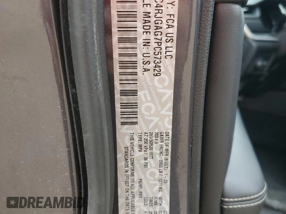 2023 Jeep Grand Cherokee Altitude with VIN 1C4RJGAG7PC573429, listed as a Copart auction lot 42961295 with 9,704 mi miles and Salvage title. Bid and sale history available at DreamBid. Image 13.