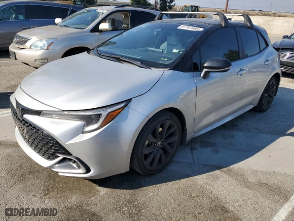2023 Toyota Corolla Hatchback XSE with VIN JTNC4MBE8P3209251, listed as a Copart auction lot 87767695 with 24,351 mi miles and Salvage Title. Bid and sale history available at carsss.com. Image 1.