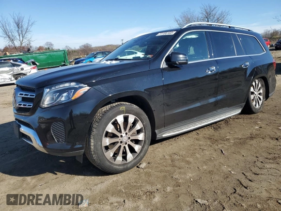 2017 Mercedes-Benz GLS 450 with VIN 4JGDF6EE1HA758051, listed as a Copart auction lot 77735103 with 113,748 mi miles and . Bid and sale history available at DreamBid. Image 1.