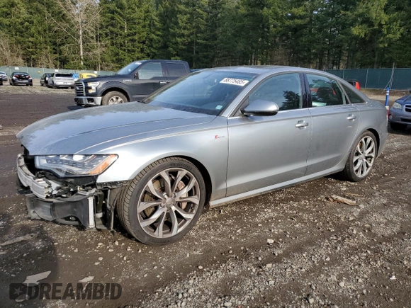 2013 Audi A6 3.0T Prestige with VIN WAUHGAFC9DN008402, listed as a Copart auction lot 88775485 with 54,220 mi miles and Salvage Title. Bid and sale history available at carsss.com. Image 1.