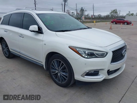 2019 Infiniti QX60 LUXE with VIN 5N1DL0MN2KC551218, listed as a IAAI auction lot 41101804 with 111,621 mi miles. Bid and sale history available at carsss.com. Image 1.