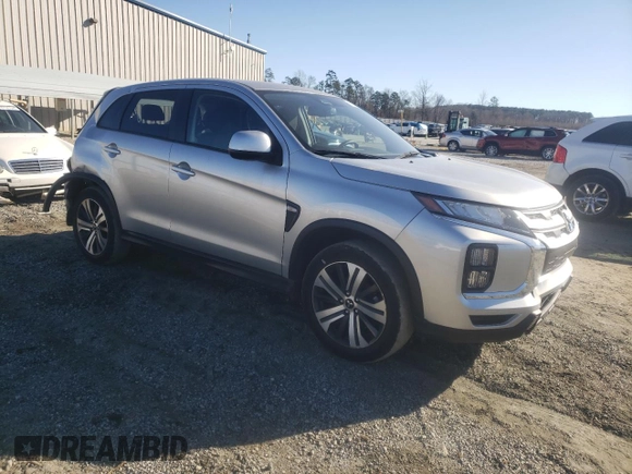 2022 Mitsubishi Outlander Sport ES with VIN JA4ARUAU8NU019330, listed as a Copart auction lot 87734505 with 51,666 mi miles and Salvage Title. Bid and sale history available at carsss.com. Image 4.