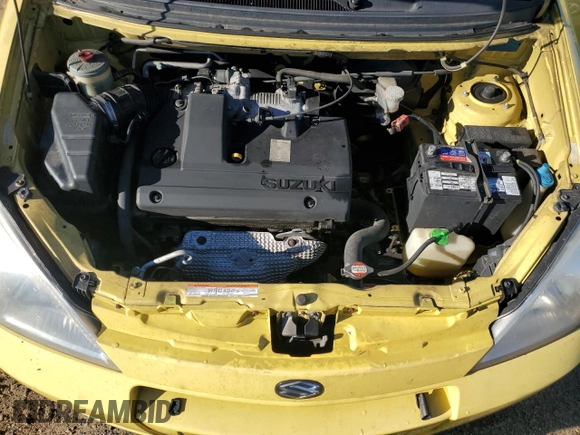 2003 Suzuki Aerio SX with VIN JS2RD41H635200160, listed as a Copart auction lot 86822934 with 111,721 mi miles and Non Repairable. Bid and sale history available at DreamBid. Image 11.