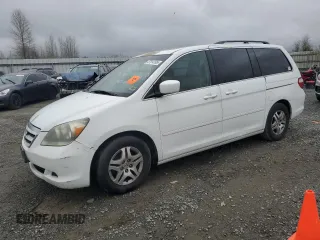 2005 Honda Odyssey EX-L with VIN 5FNRL38655B000691, listed as a Copart auction lot 47814195 with 233,384 mi miles and Clean Title. Bid and sale history available at carsss.com. Image 1.