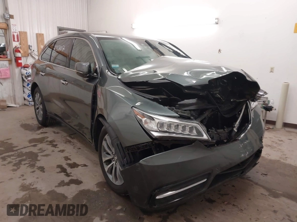 2015 Acura MDX Tech Pkg with VIN 5FRYD4H43FB015168, listed as a IAAI auction lot 41342807 with 85,366 mi miles. Bid and sale history available at carsss.com. Image 6.