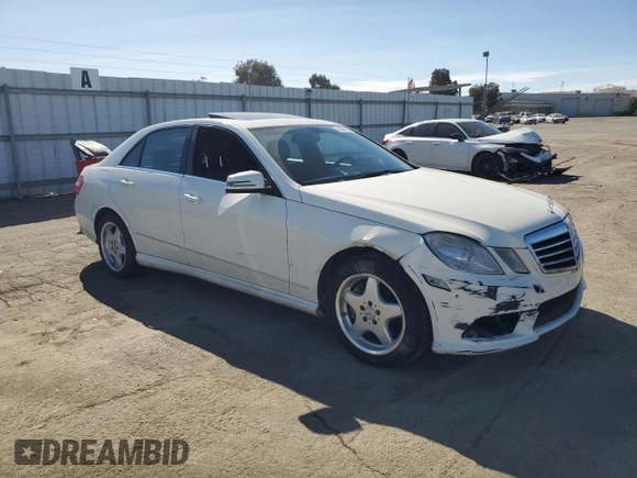 2010 Mercedes-Benz E 550 Luxury with VIN WDDHF7CB0AA104304, listed as a Copart auction lot 46538105 with 147,188 mi miles and Salvage Title. Bid and sale history available at DreamBid. Image 4.
