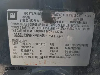 2009 Saturn VUE XE z VIN 3GSCL33P99S590868, wystawiony jako IAAI lot #41793376 z przebiegiem Nie podano mil oraz . Historia ofert i sprzedaży dostępna na DreamBid. Obrazek 9.