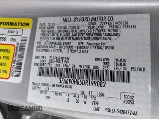2013 Ford Fusion SE with VIN 3FA6P0HR5DR199082, listed as a IAAI auction lot 42191538 with 142,527 mi miles and . Bid and sale history available at DreamBid. Image 9.