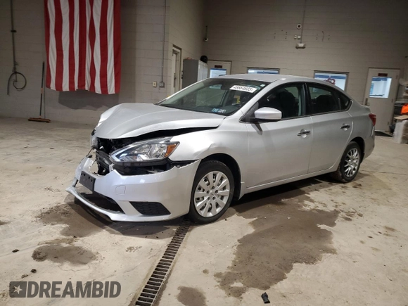 2017 Nissan Sentra S with VIN 3N1AB7AP0HY375622, listed as a Copart auction lot 46664685 with 74,703 mi miles and Salvage Title. Bid and sale history available at carsss.com. Image 1.