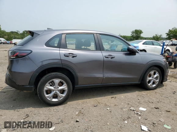 2023 Honda HR-V LX with VIN 3CZRZ2H30PM707821, listed as a Copart auction lot 59532385 with 44,385 mi miles and Salvage title. Bid and sale history available at DreamBid. Image 3.