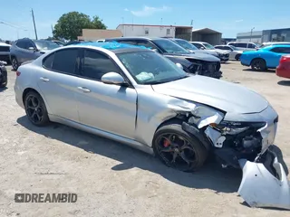 2019 Alfa Romeo Giulia Ti Sport with VIN ZARFAMBN8K7605343, listed as a IAAI auction lot 42472560 with 54,254 mi miles and . Bid and sale history available at DreamBid. Image 1.