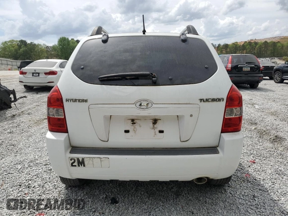 2007 Hyundai Tucson GLS with VIN KM8JM12B67U617088, listed as a Copart auction lot 51600075 with 155,444 mi miles and Clean Title. Bid and sale history available at carsss.com. Image 6.