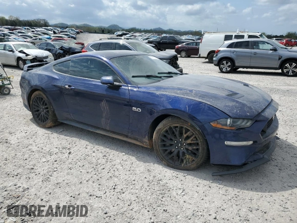 2019 Ford Mustang GT with VIN 1FA6P8CF2K5201110, listed as a Copart auction lot 51471395 with 49,981 mi miles and Salvage Title. Bid and sale history available at carsss.com. Image 4.