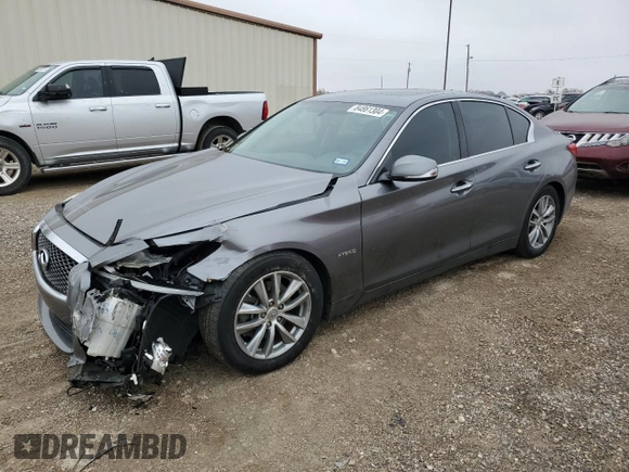 2014 Infiniti Q50 Hybrid Sport with VIN JN1AV7AP9EM691347, listed as a Copart auction lot 84861304 with Not Provided miles and Salvage Title. Bid and sale history available at carsss.com. Image 1.