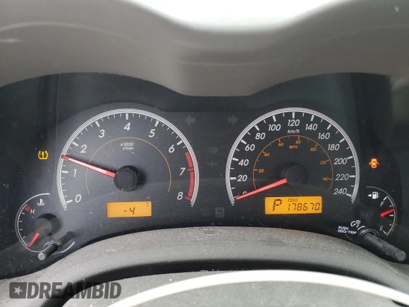 2010 Toyota Corolla with VIN 2T1BU4EE2AC439829, listed as a Copart auction lot 45278135 with 178,670 mi miles and Salvage title. Bid and sale history available at DreamBid. Image 9.