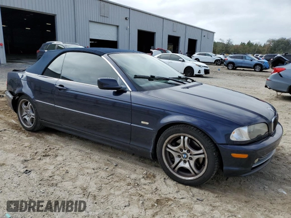 2003 BMW 3 Series 330Ci with VIN WBABS53423JU98101, listed as a Copart auction lot 85335144 with 106,581 mi miles and Salvage Title. Bid and sale history available at carsss.com. Image 4.