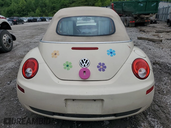 2009 Volkswagen Beetle S with VIN 3VWRF31Y99M409195, listed as a Copart auction lot 55010054 with 99,635 mi miles and Salvage title. Bid and sale history available at DreamBid. Image 6.