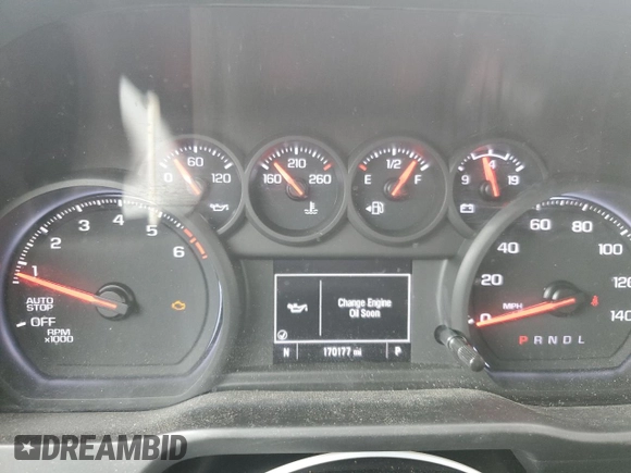 2023 Chevrolet Silverado 1500 Work Truck with VIN 3GCNAAEK7PG337791, listed as a Copart auction lot 55926275 with 170,177 mi miles and Clean Title. Bid and sale history available at DreamBid. Image 9.