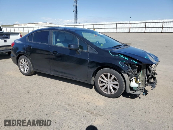 2012 Honda Civic EX with VIN 2HGFB2F84CH605329, listed as a Copart auction lot 52017085 with 102,362 mi miles and Salvage Title. Bid and sale history available at DreamBid. Image 4.