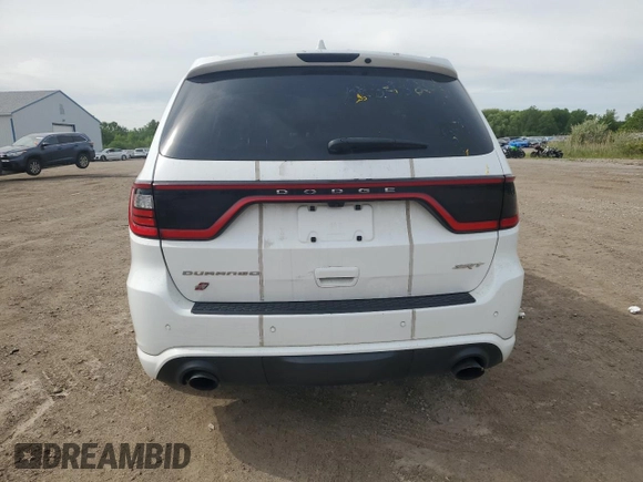 2018 Dodge Durango SRT with VIN 1C4SDJGJ3JC341670, listed as a Copart auction lot 58412575 with 82,936 mi miles and Salvage title. Bid and sale history available at DreamBid. Image 6.