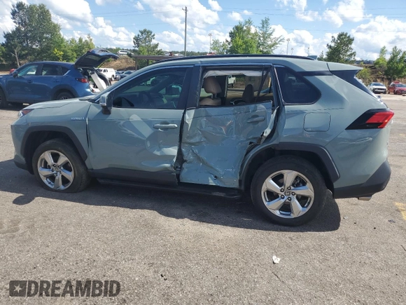 2021 Toyota RAV4 Hybrid LE with VIN 4T3B6RFVXMU055068, listed as a Copart auction lot 56575935 with 41,058 mi miles and Salvage title. Bid and sale history available at DreamBid. Image 2.