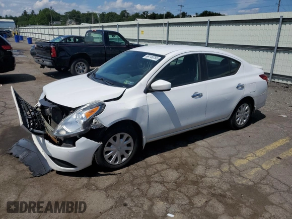 2016 Nissan Versa SV z VIN 3N1CN7AP9GL891389, wystawiony jako Copart lot #64146755 z przebiegiem 84 995 mil mil oraz Szkoda całkowita • Salvage title. Historia ofert i sprzedaży dostępna na DreamBid. Obrazek 1.