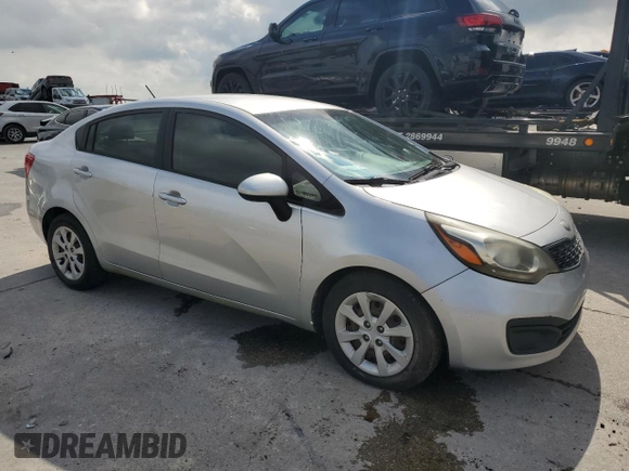 2013 Kia Rio LX with VIN KNADM4A39D6240640, listed as a Copart auction lot 71702734 with Not Provided miles and Salvage Title. Bid and sale history available at carsss.com. Image 4.