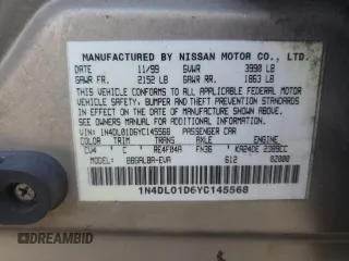 2000 Nissan Altima XE with VIN 1N4DL01D6YC145568, listed as a Copart auction lot 85240334 with 182,152 mi miles and Salvage Title. Bid and sale history available at carsss.com. Image 13.
