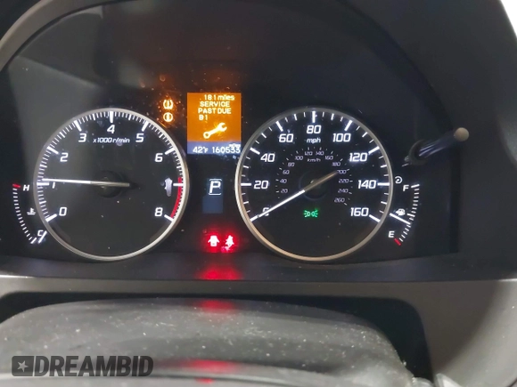 2016 Acura RDX with VIN 5J8TB4H31GL022922, listed as a IAAI auction lot 41560891 with 160,533 mi miles. Bid and sale history available at carsss.com. Image 7.