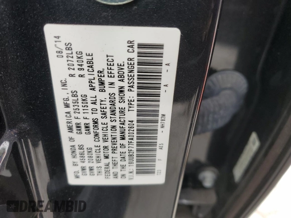 2015 Acura TLX V6 Advance with VIN 19UUB2F77FA002604, listed as a Copart auction lot 48349805 with 125,276 mi miles and Salvage Title. Bid and sale history available at carsss.com. Image 12.
