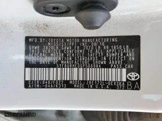 2016 Toyota Corolla L with VIN 5YFBURHE0GP566984, listed as a Copart auction lot 52143225 with 72,980 mi miles and Salvage Title. Bid and sale history available at carsss.com. Image 12.