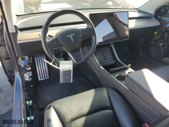 2019 Tesla Model 3 Mid Range with VIN 5YJ3E1EA9KF338197, listed as a Copart auction lot 45570415 with 0 mi miles and Salvage Title. Bid and sale history available at carsss.com. Image 8.
