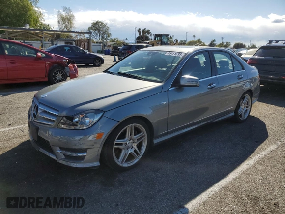 2012 Mercedes-Benz C 350 Sport with VIN WDDGF5HB0CR208286, listed as a Copart auction lot 48411595 with 90,404 mi miles and Clean Title. Bid and sale history available at DreamBid. Image 1.