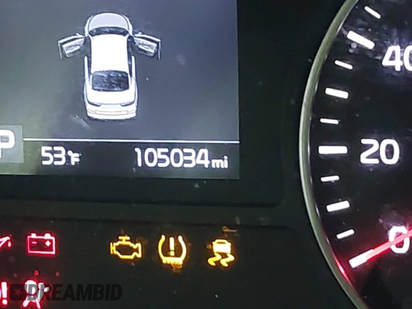 2019 Kia Optima LX with VIN 5XXGT4L33KG363512, listed as a IAAI auction lot 41824631 with 105,034 mi miles. Bid and sale history available at carsss.com. Image 7.