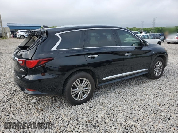 2019 Infiniti QX60 Luxe with VIN 5N1DL0MN7KC561596, listed as a Copart auction lot 53756085 with 77,041 mi miles and Salvage title. Bid and sale history available at DreamBid. Image 3.