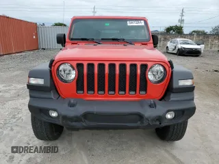 2022 Jeep Wrangler Unlimited Sport S with VIN 1C4HJXDG5NW200568, listed as a Copart auction lot 84410364 with 27,481 mi miles and Salvage Title. Bid and sale history available at carsss.com. Image 5.