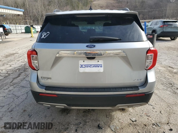 2022 Ford Explorer XLT with VIN 1FMSK8DH2NGB06154, listed as a Copart auction lot 45265545 with 93,803 mi miles and Salvage Title. Bid and sale history available at DreamBid. Image 6.