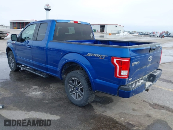 2017 Ford F-150 XL with VIN 1FTEX1EP9HKC95502, listed as a IAAI auction lot 41731718 with 181,487 mi miles. Bid and sale history available at carsss.com. Image 3.