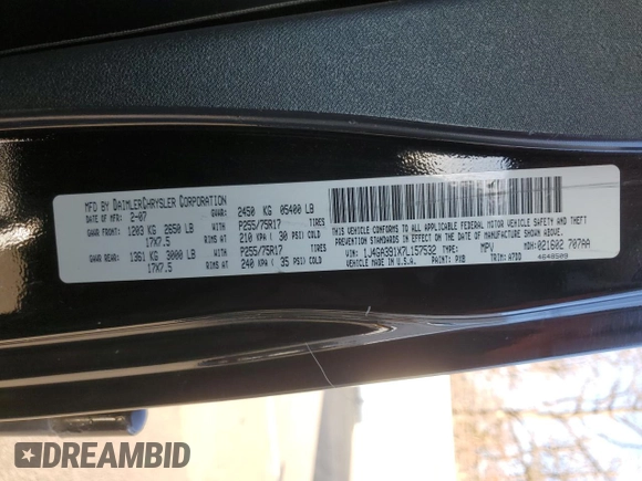 2007 Jeep Wrangler X with VIN 1J4GA391X7L157532, listed as a Copart auction lot 62628075 with 193,568 mi miles and Non repairable. Bid and sale history available at DreamBid. Image 12.